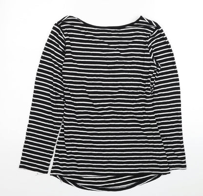 Womens UK Size M Preworn Black Wrap Blouse