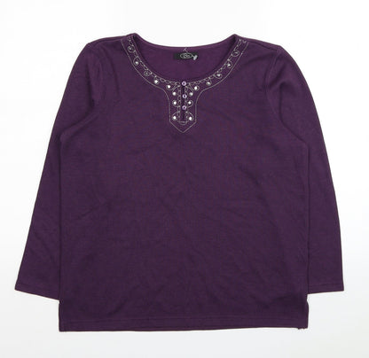 Womens UK Size S Bonmarché Purple Pullover Jumper