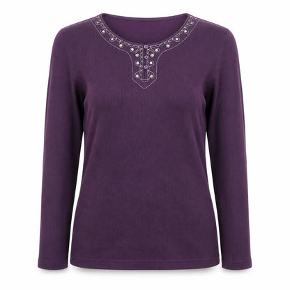 Womens UK Size S Bonmarché Purple Pullover Jumper