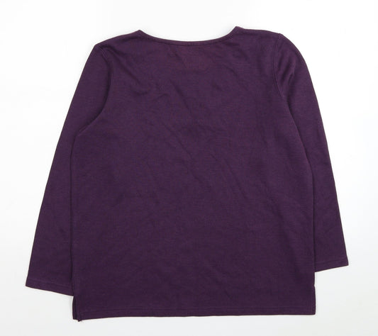 Womens UK Size S Bonmarché Purple Pullover Jumper