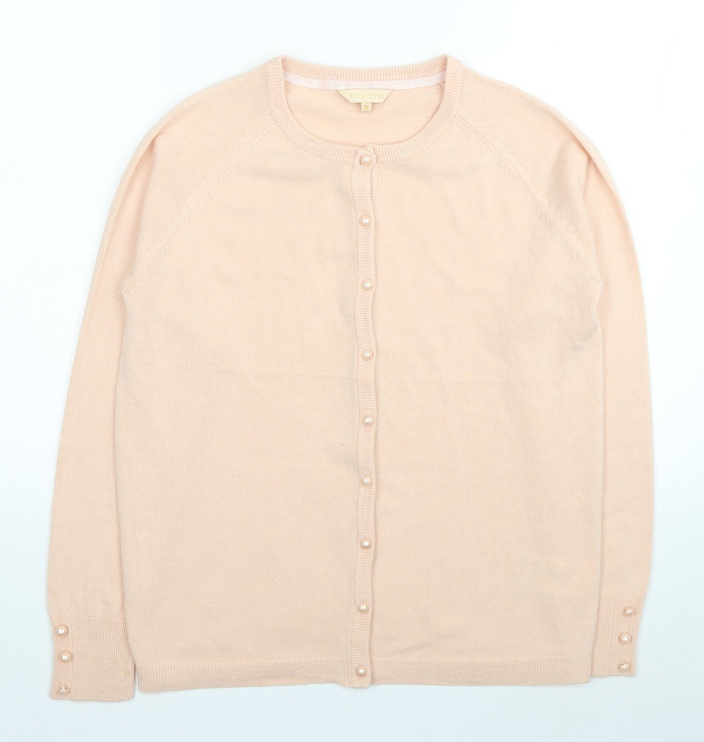 Womens UK Size M Plum Tree Pink Cardigan Jumper