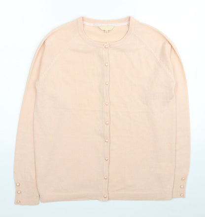 Womens UK Size M Plum Tree Pink Cardigan Jumper