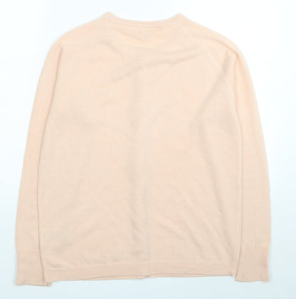 Womens UK Size M Plum Tree Pink Cardigan Jumper
