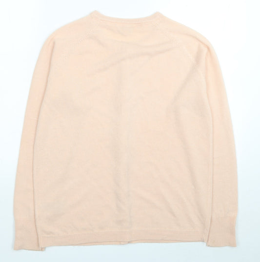 Womens UK Size M Plum Tree Pink Cardigan Jumper