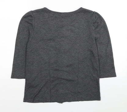 Womens UK Size M H&M Grey Cardigan Jumper