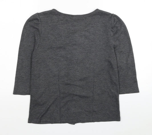 Womens UK Size M H&M Grey Cardigan Jumper
