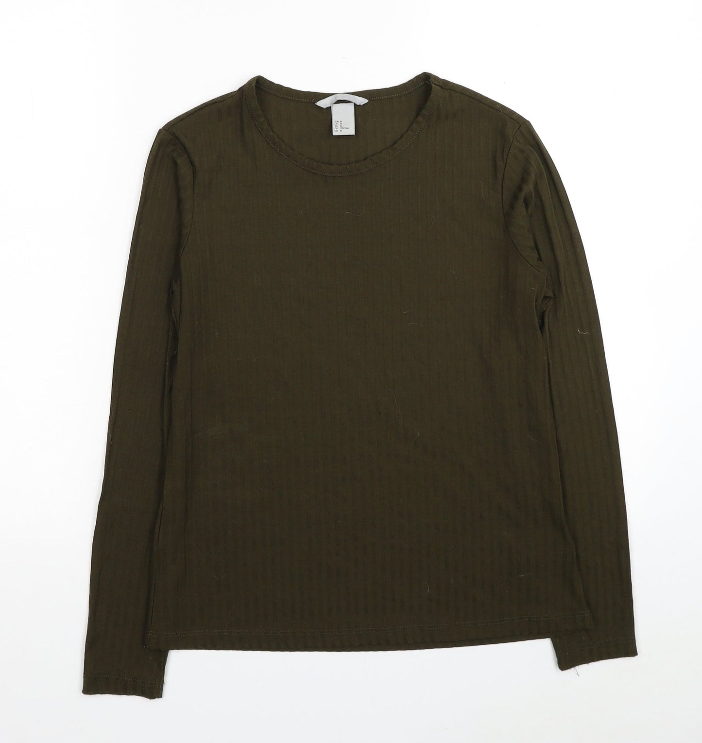 Womens UK Size M H&M Green Basic T-Shirt