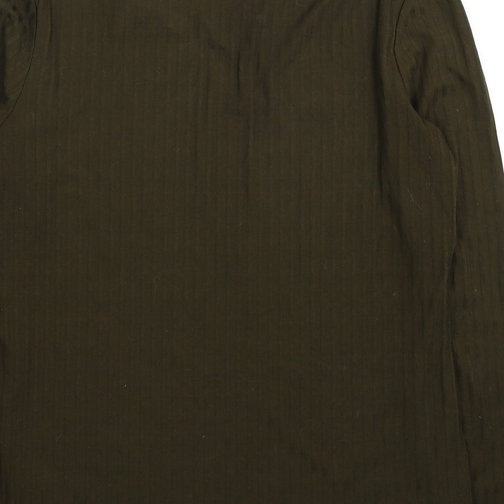 Womens UK Size M H&M Green Basic T-Shirt
