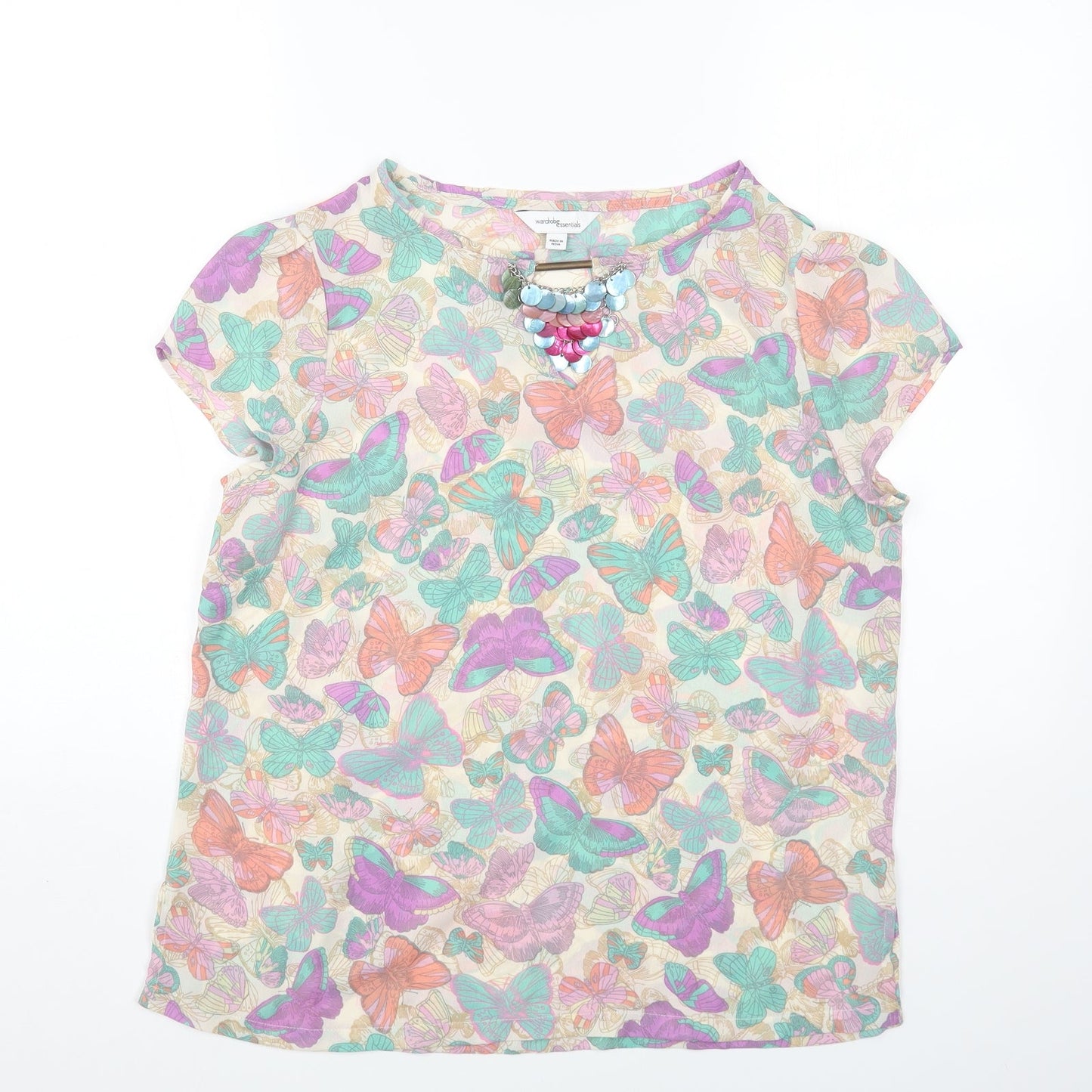 Womens UK Size 12 Wardrobe Multicoloured Basic Blouse