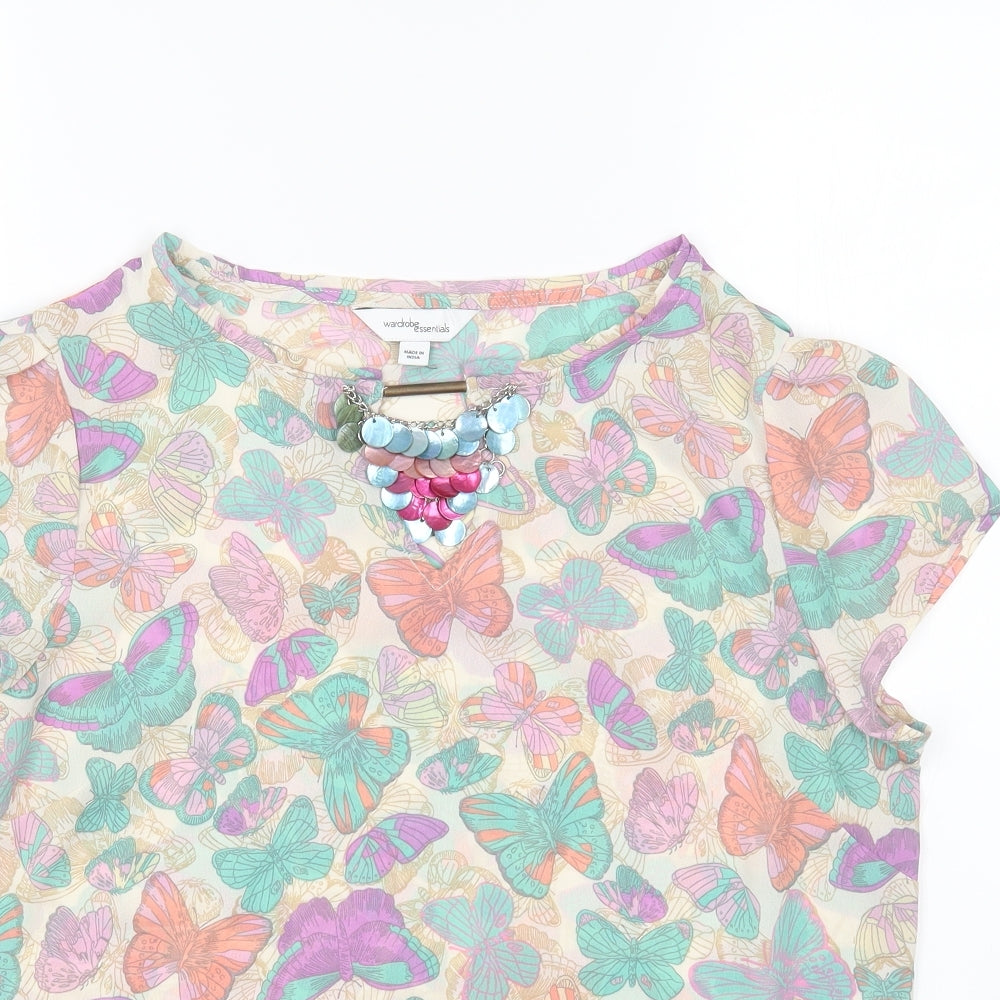 Womens UK Size 12 Wardrobe Multicoloured Basic Blouse
