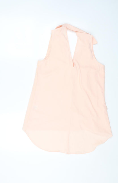 Roman Womens Pink Polyester Basic Blouse Size 10 Collared