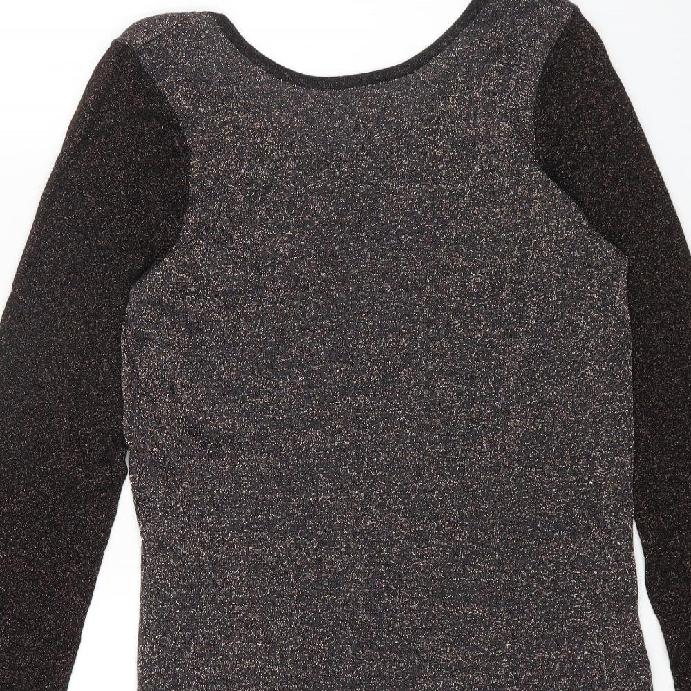 Dorothy Perkins Womens Multicoloured Viscose Bodycon Size 14 Round Neck Pullover