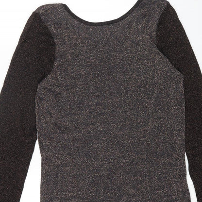 Dorothy Perkins Womens Multicoloured Viscose Bodycon Size 14 Round Neck Pullover