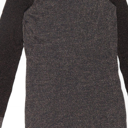 Dorothy Perkins Womens Multicoloured Viscose Bodycon Size 14 Round Neck Pullover