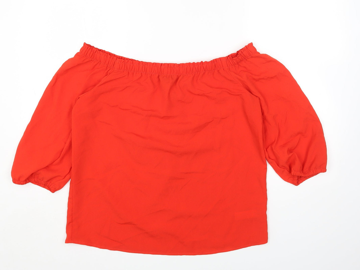 Womens UK Size 10 F&F Red Basic T-Shirt