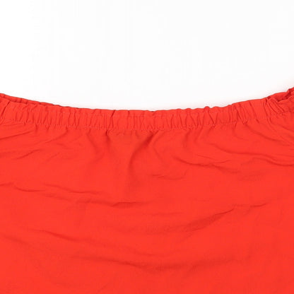 Womens UK Size 10 F&F Red Basic T-Shirt