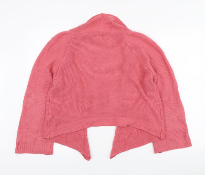 Amanti Womens Pink V-Neck Acrylic Cardigan Jumper Size M