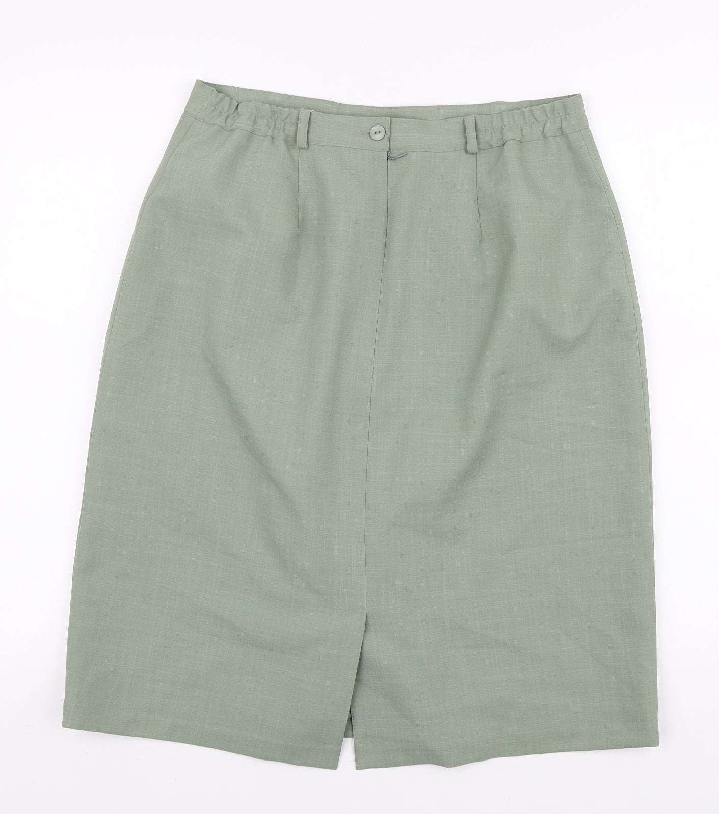 Bonmarché Womens Green Polyester Straight & Pencil Skirt Zip