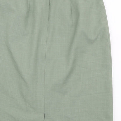 Bonmarché Womens Green Polyester Straight & Pencil Skirt Zip