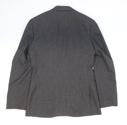 F&F Mens Grey Polyester Jacket Suit Jacket Size 38