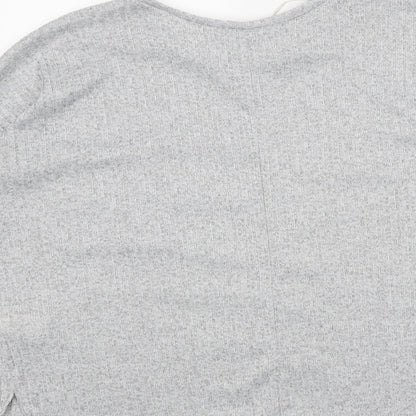 Primark Womens Grey Polyester Basic T-Shirt Size S Round Neck