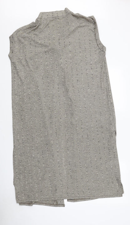 George Womens Brown V-Neck Polyester Cardigan Jumper Size 14