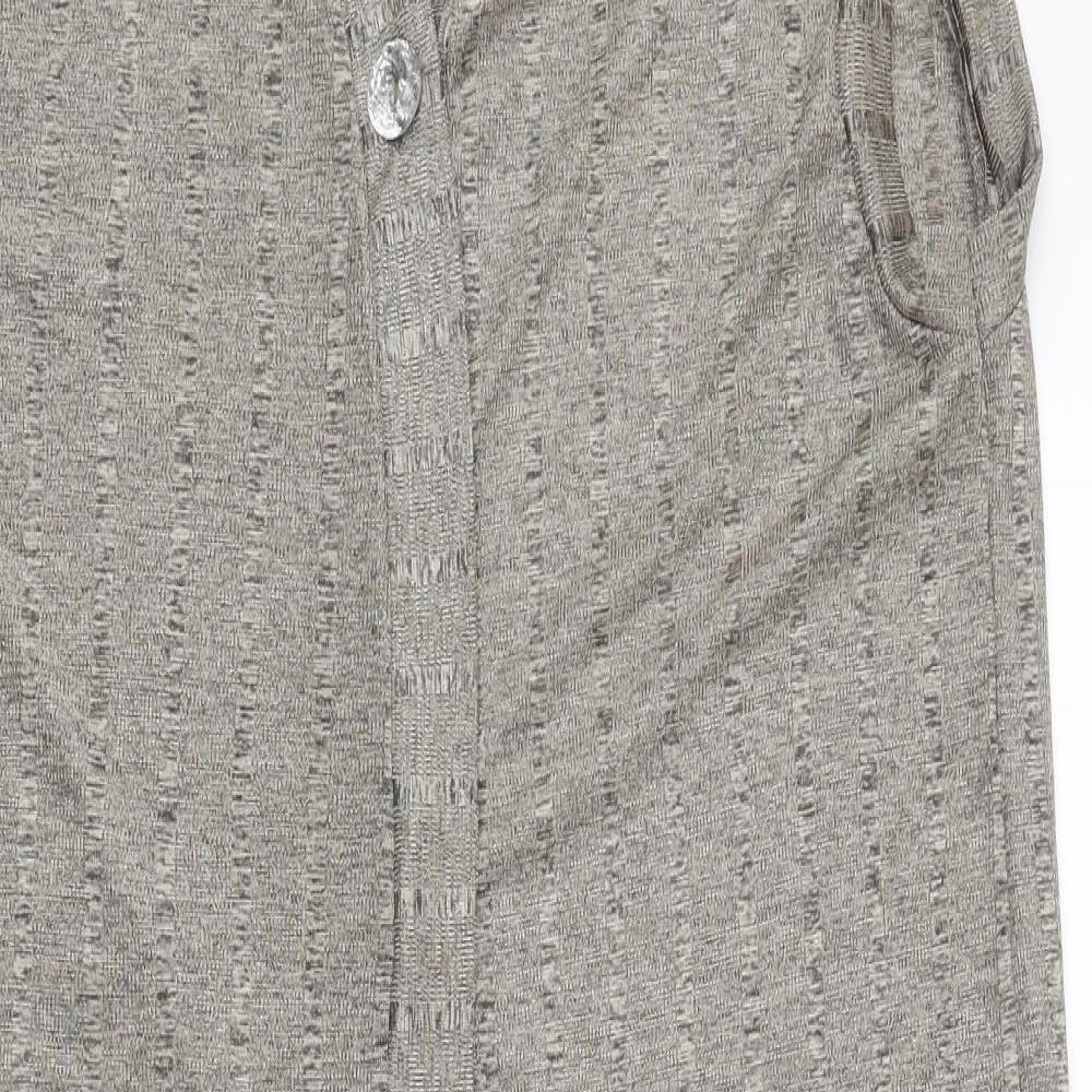 George Womens Brown V-Neck Polyester Cardigan Jumper Size 14