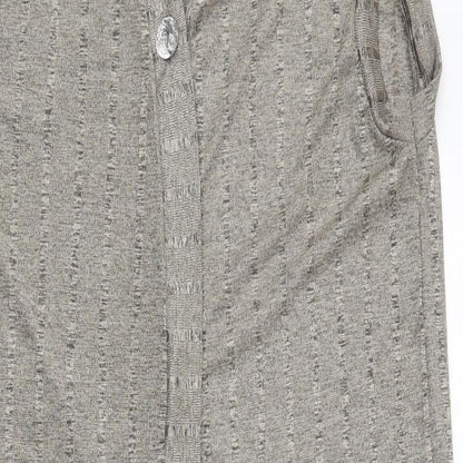 George Womens Brown V-Neck Polyester Cardigan Jumper Size 14