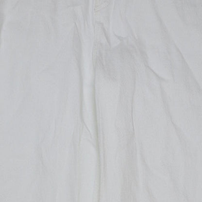 Own. Womens White Cotton Straight Jeans Size 30 in L30 in Regular Button