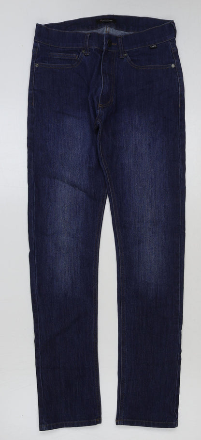 Incorporate Wear Mens Blue Cotton Skinny Jeans Size 28 in L30 in Regular Button