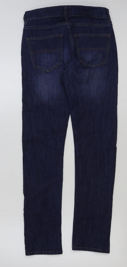 Incorporate Wear Mens Blue Cotton Skinny Jeans Size 28 in L30 in Regular Button