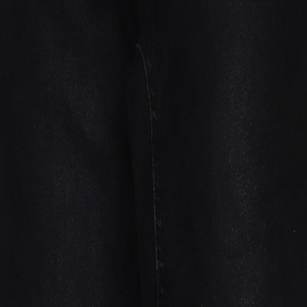 Denim & Co. Womens Black Cotton Skinny Jeans Size 12 L29 in Regular Button