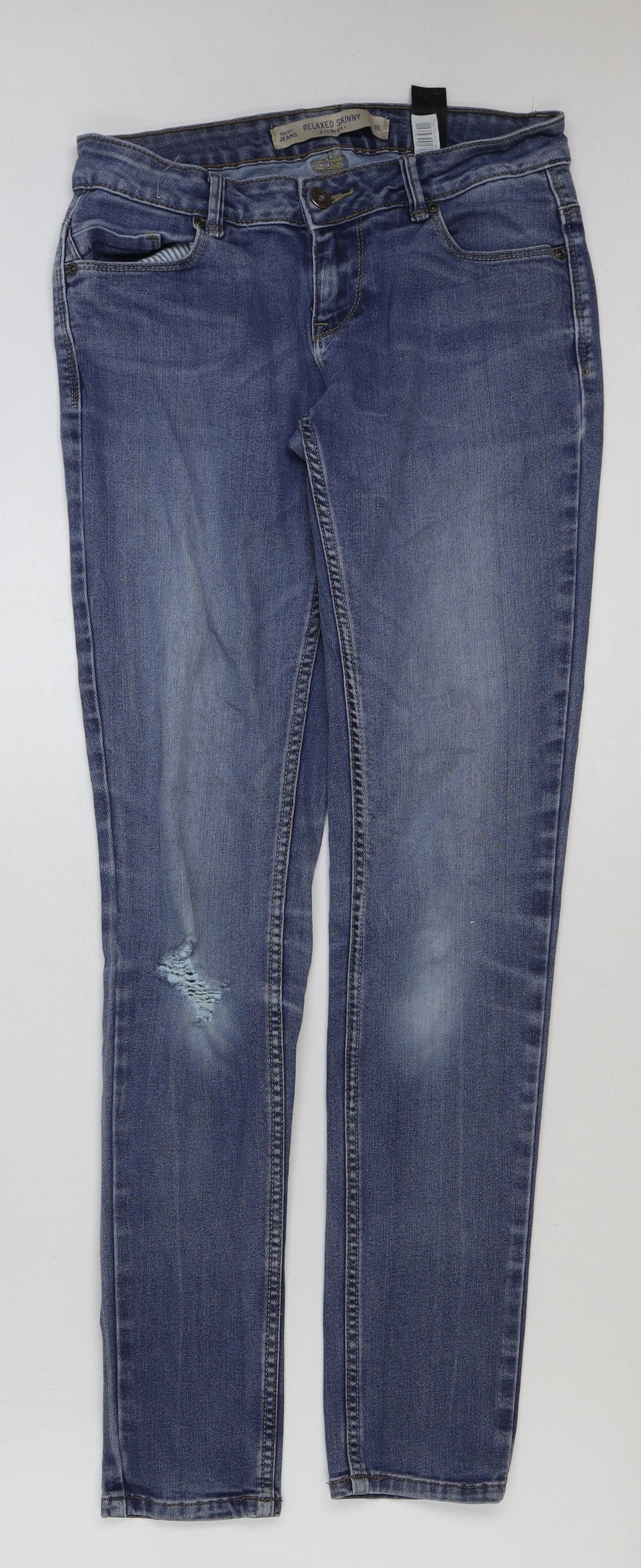 Womens UK Size 8 Marks and Spencer Regular Fit Skinny Blue Jeans