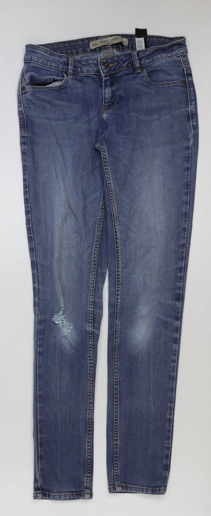Womens UK Size 8 Marks and Spencer Regular Fit Skinny Blue Jeans