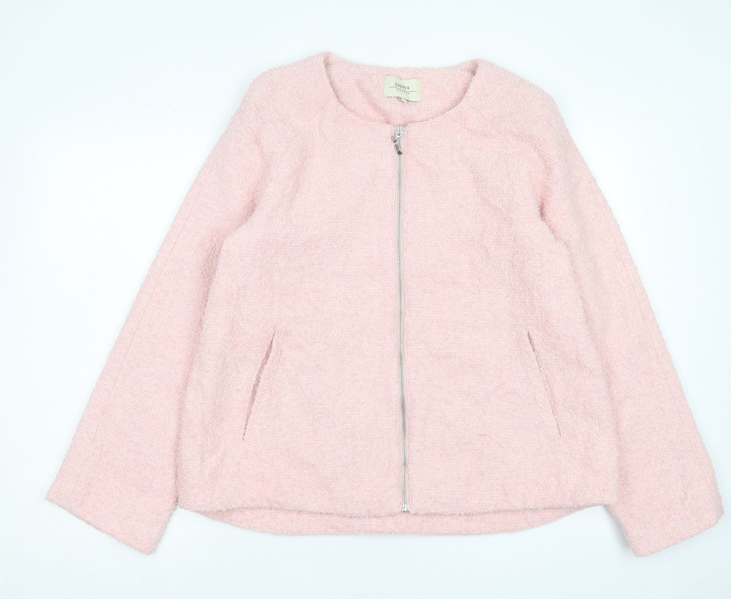 Papaya Womens Pink Jacket Size 16 Zip