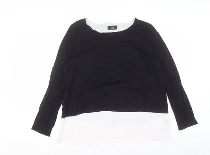 Womens UK Size 16 Wallis Black Basic T-Shirt