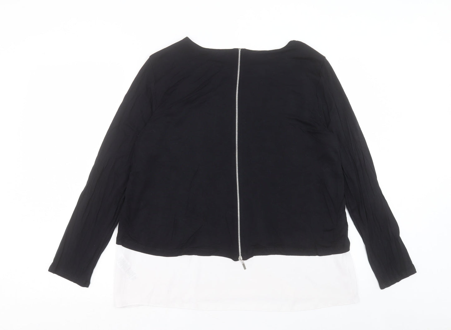 Womens UK Size 16 Wallis Black Basic T-Shirt