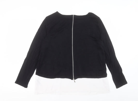 Womens UK Size 16 Wallis Black Basic T-Shirt