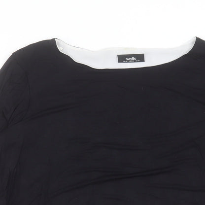 Womens UK Size 16 Wallis Black Basic T-Shirt