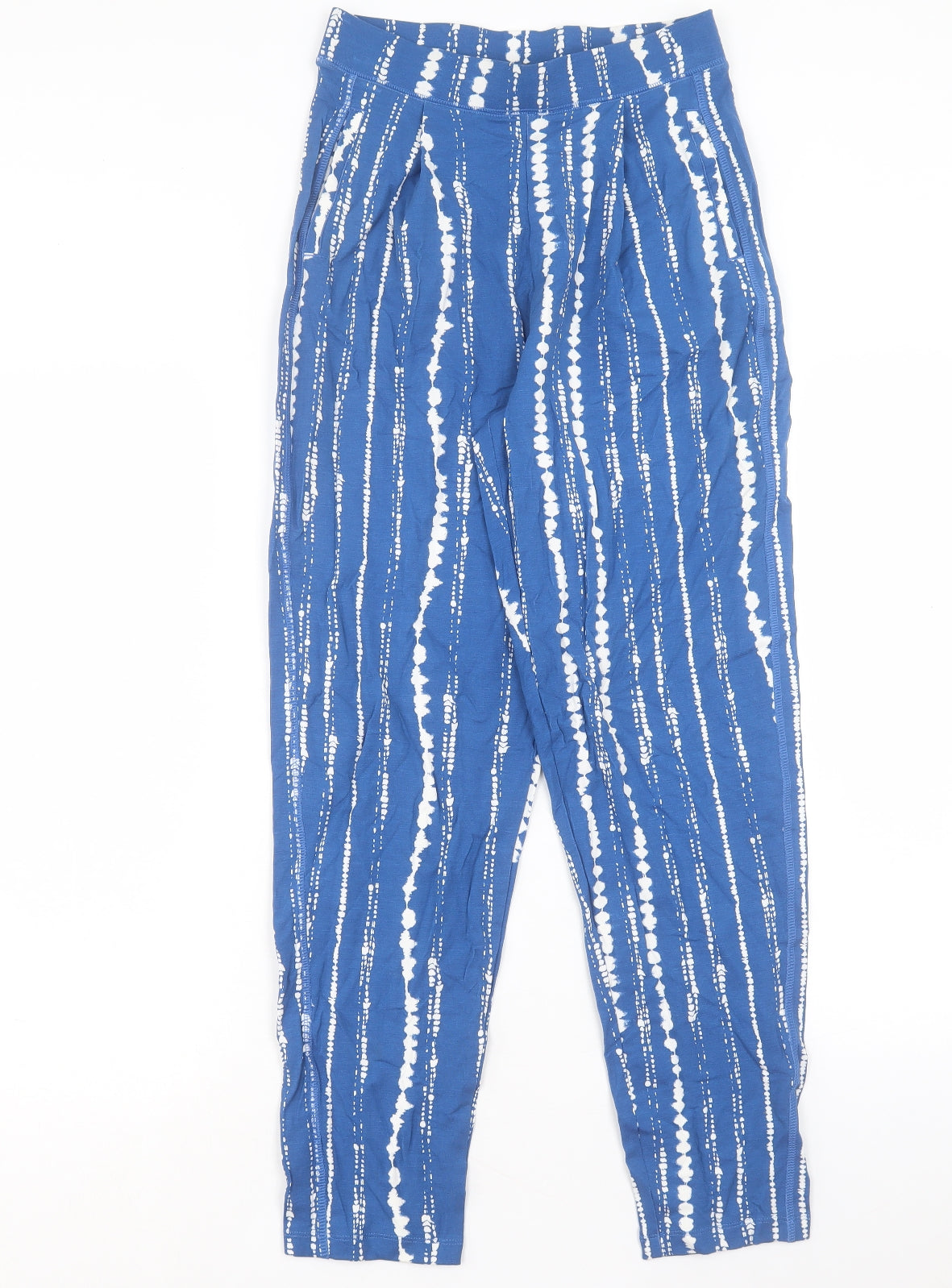 Womens UK Size 8 Marks and Spencer Regular Fit  Blue Trousers