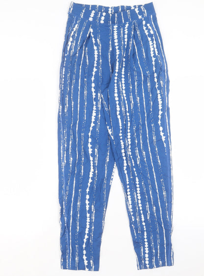 Womens UK Size 8 Marks and Spencer Regular Fit  Blue Trousers