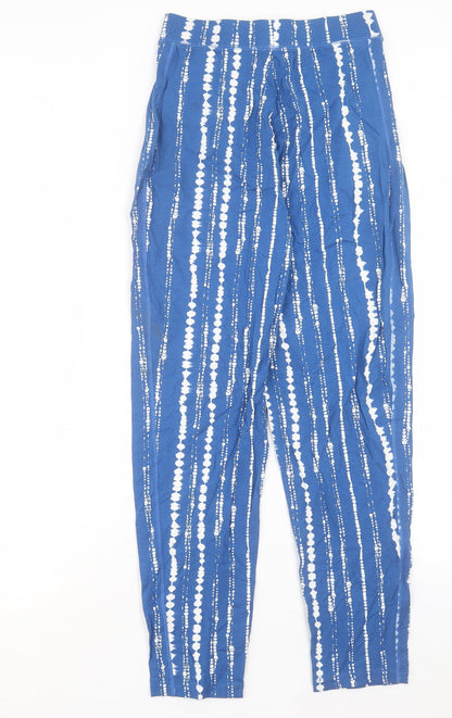 Womens UK Size 8 Marks and Spencer Regular Fit  Blue Trousers