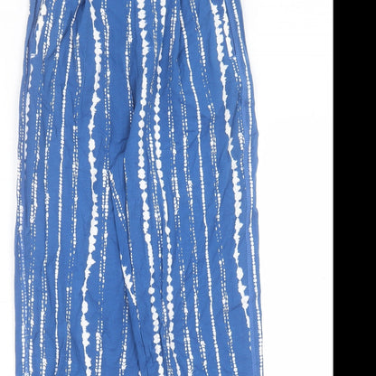 Womens UK Size 8 Marks and Spencer Regular Fit  Blue Trousers
