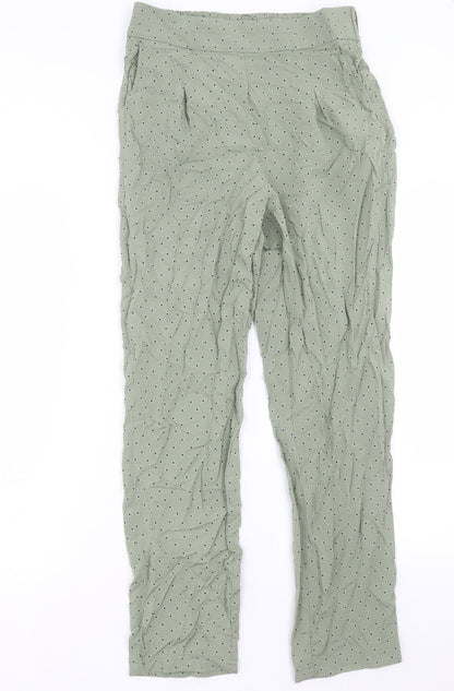 Womens UK Size 8 Marks and Spencer Regular Fit  Green Trousers