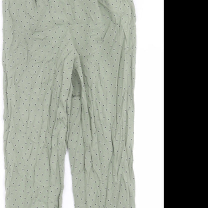 Womens UK Size 8 Marks and Spencer Regular Fit  Green Trousers