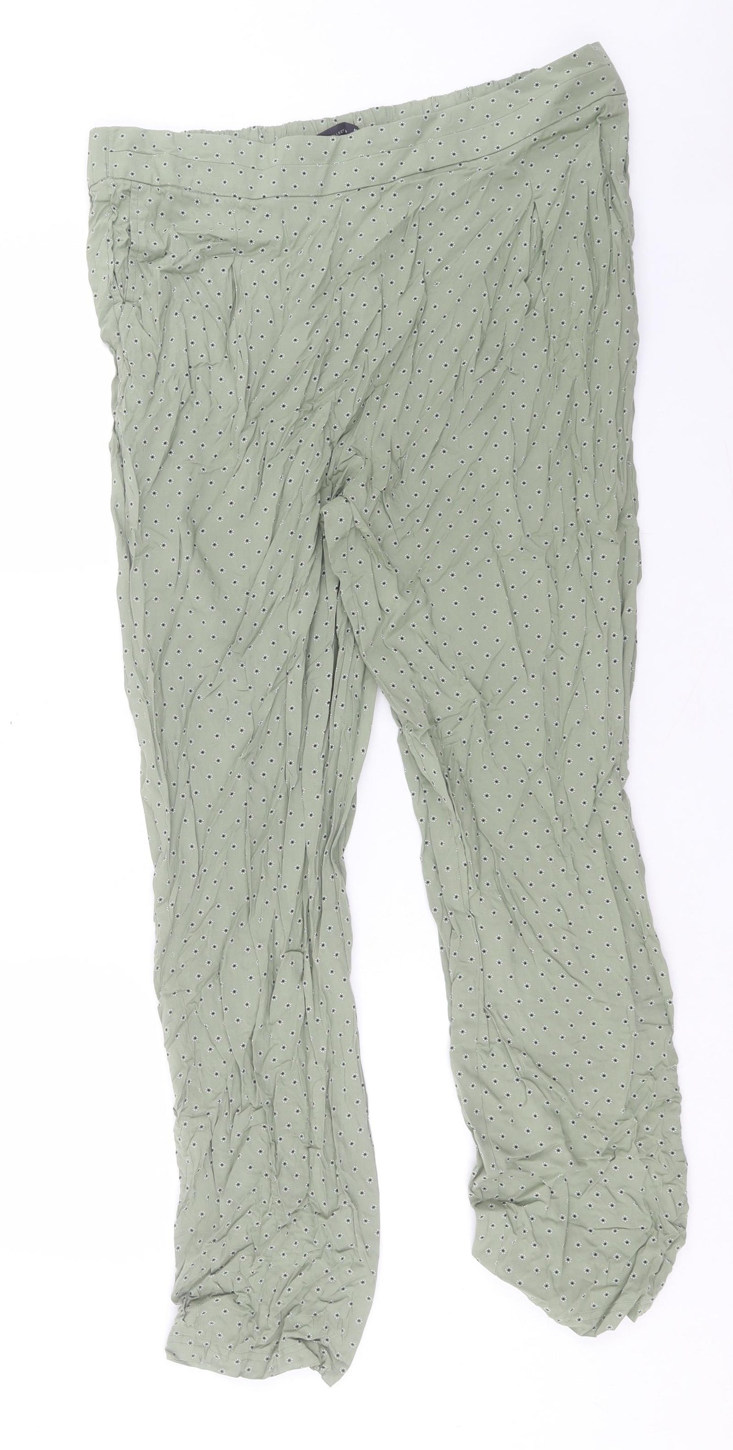 Womens UK Size 8 Marks and Spencer Regular Fit  Green Trousers
