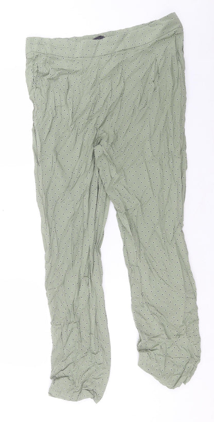 Womens UK Size 8 Marks and Spencer Regular Fit  Green Trousers