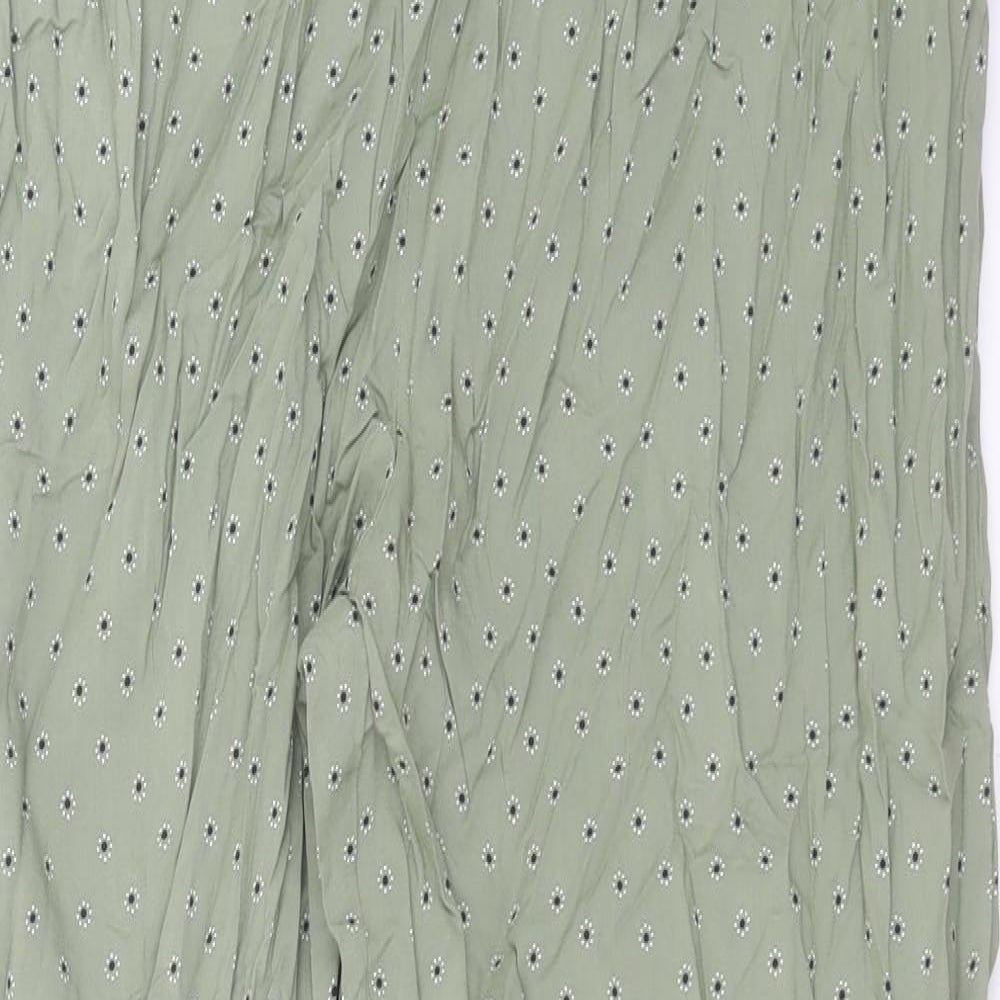 Womens UK Size 8 Marks and Spencer Regular Fit  Green Trousers