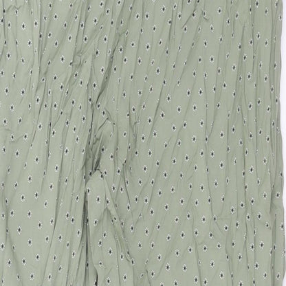 Womens UK Size 8 Marks and Spencer Regular Fit  Green Trousers