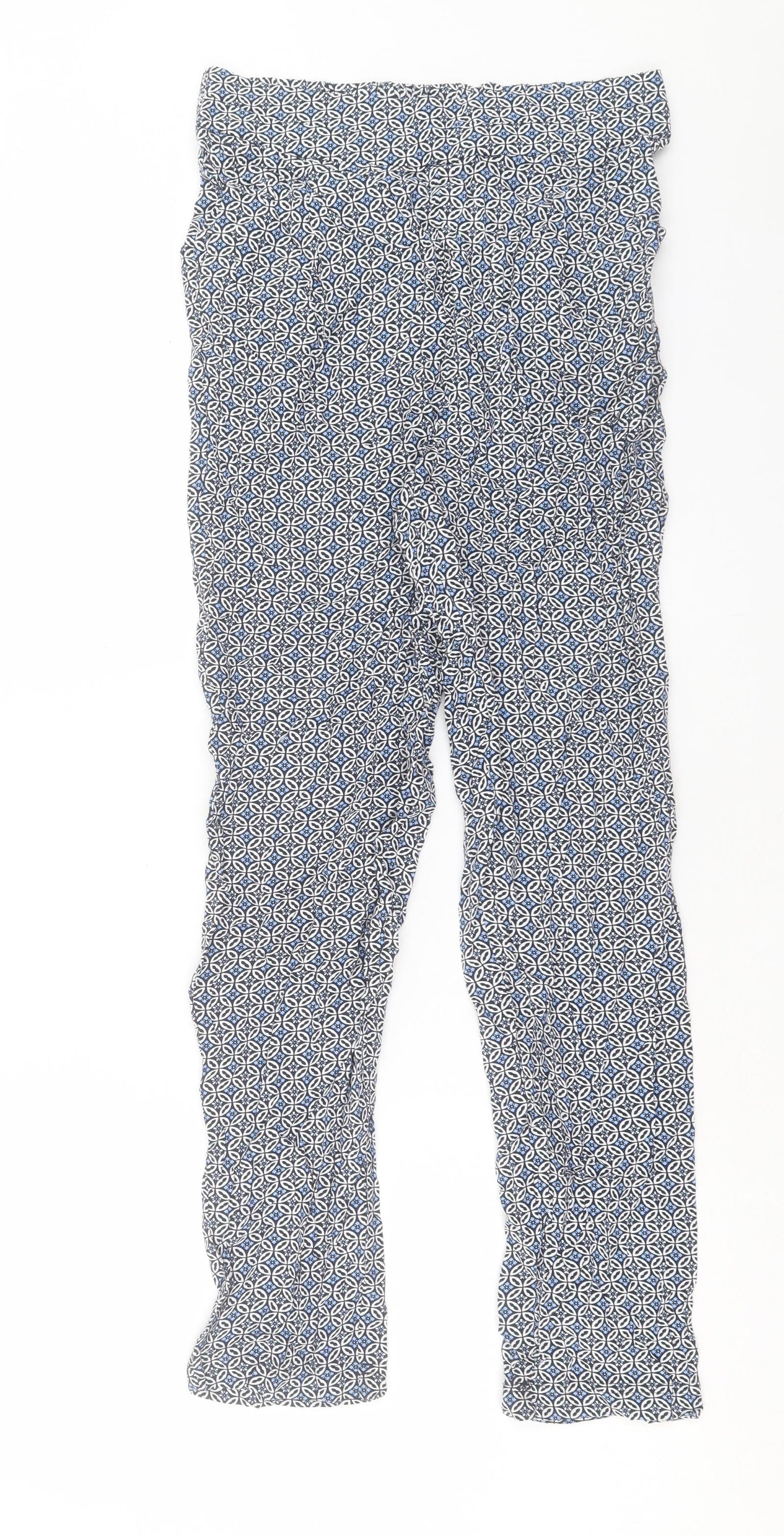 Womens UK Size 8 Marks and Spencer Regular Fit  Blue Trousers